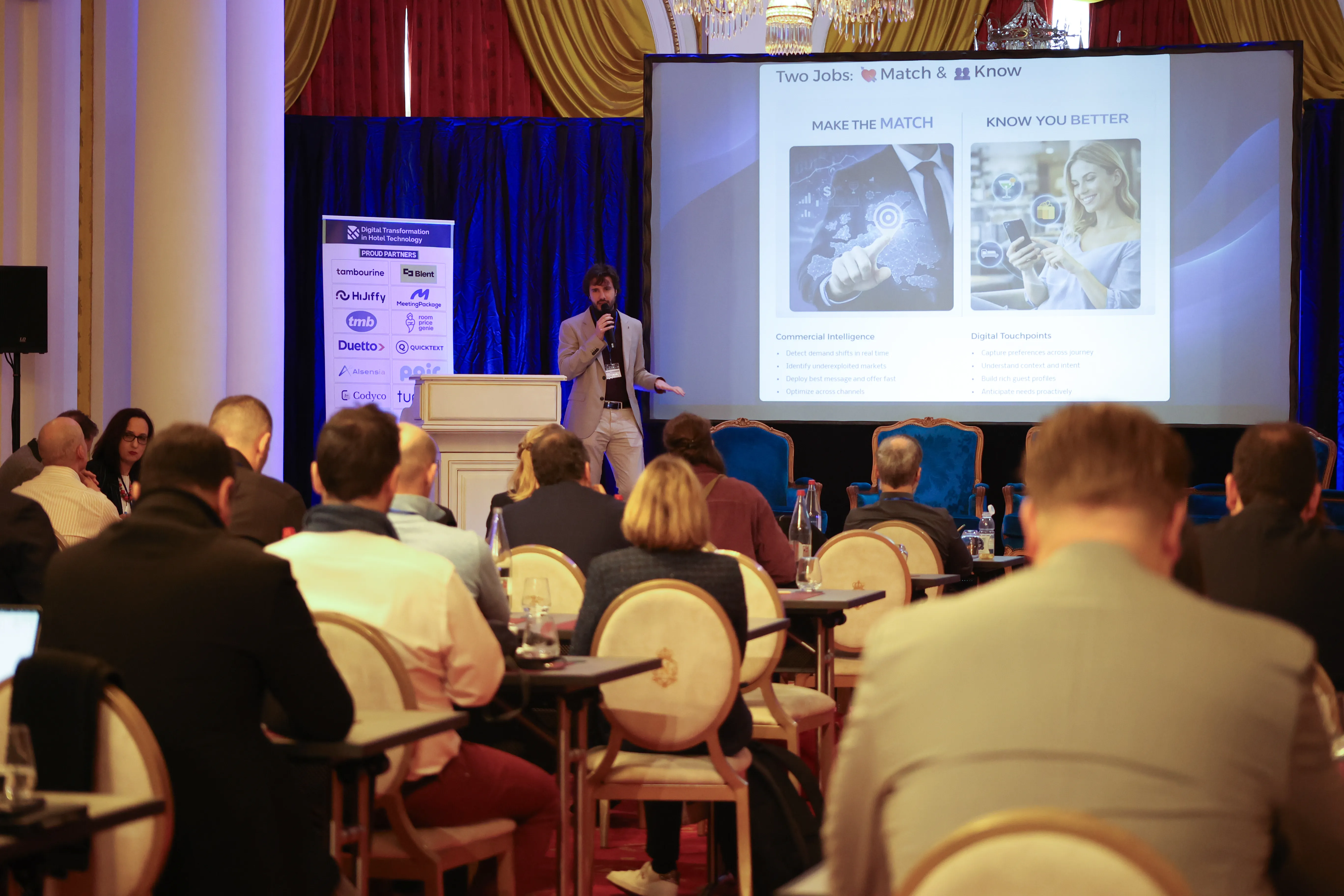 Audience at a hotel technology conference
