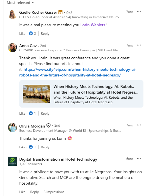 Comments for Lorin Wahlers