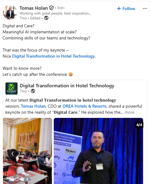 Tomas Holan, OREA Hotels